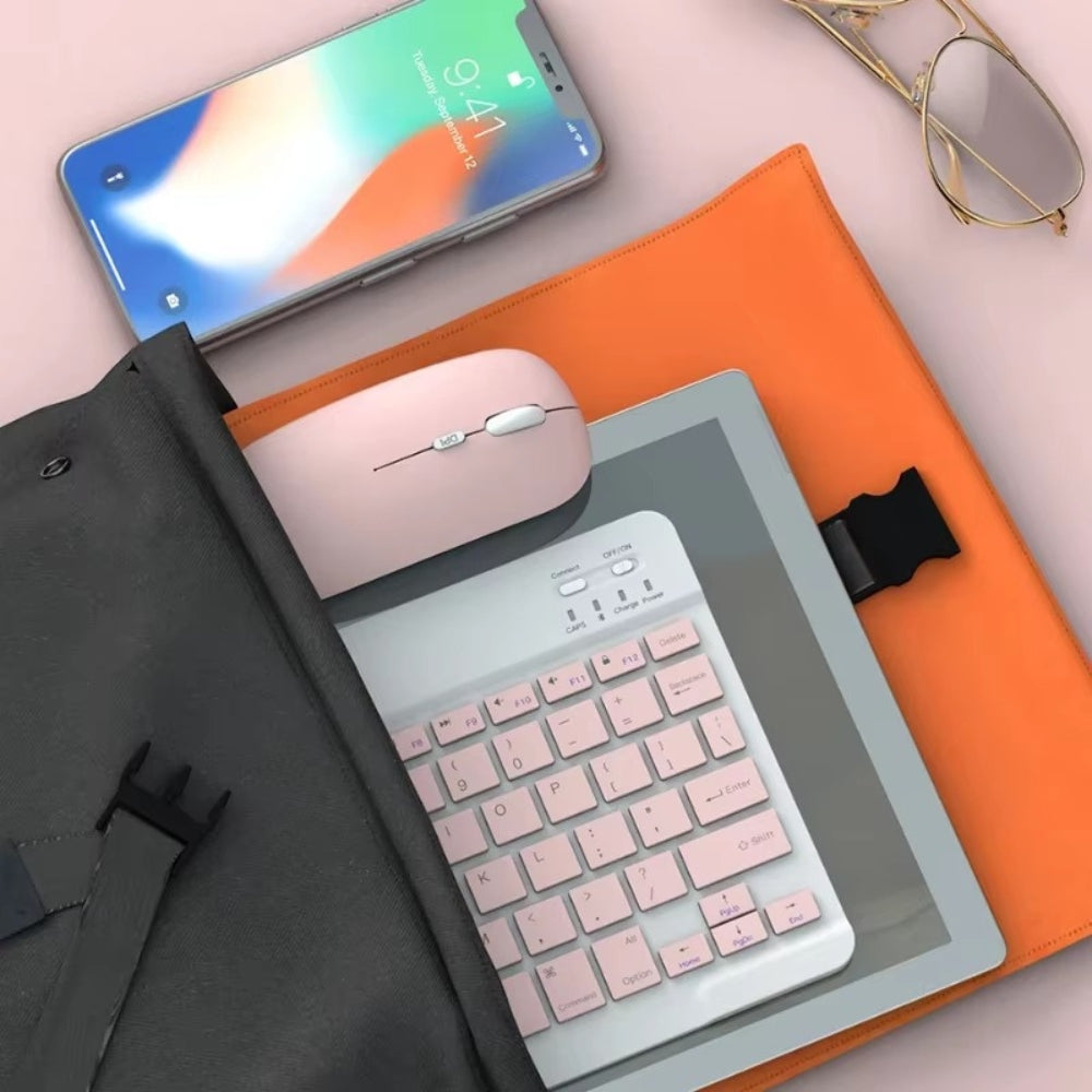 10 inch Universal Wireless Bluetooth Keyboard and Mouse Set