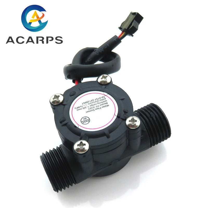 1/2" 3/4" 1" 1-1/2" 1-1/4" 2" Water Flow Sensor Hall Flow Sensor Flow Meter 1.75 Mpa Water Flow Sensor Switch DC 3.5-24V